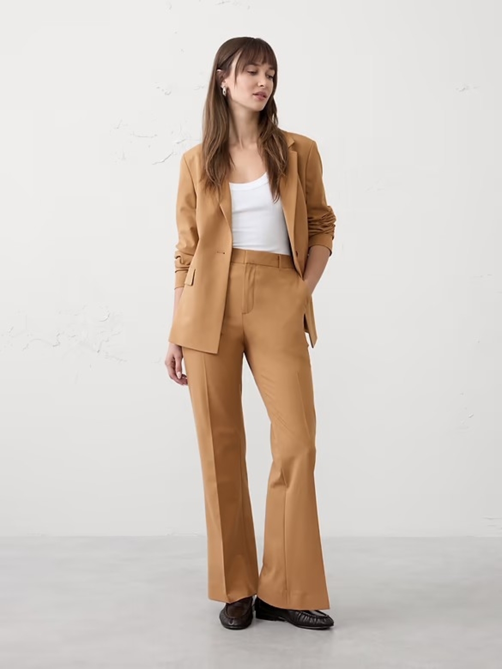 Banana Republic Camel Boot-Cut High-rise Trouser Size 18 NWT
